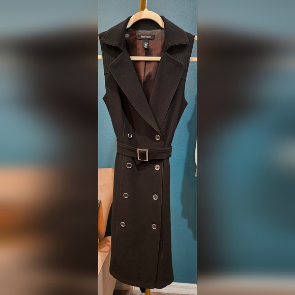 White House Black Market Black Double-Breasted Mini Dress - Picture 4 of 5